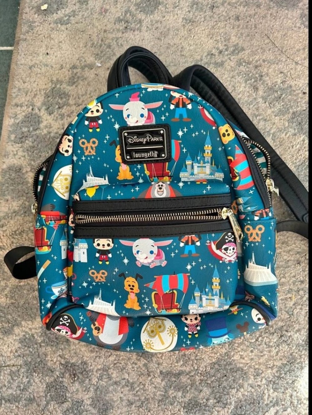 Loungefly Blue Disney Icons Mini Backpack